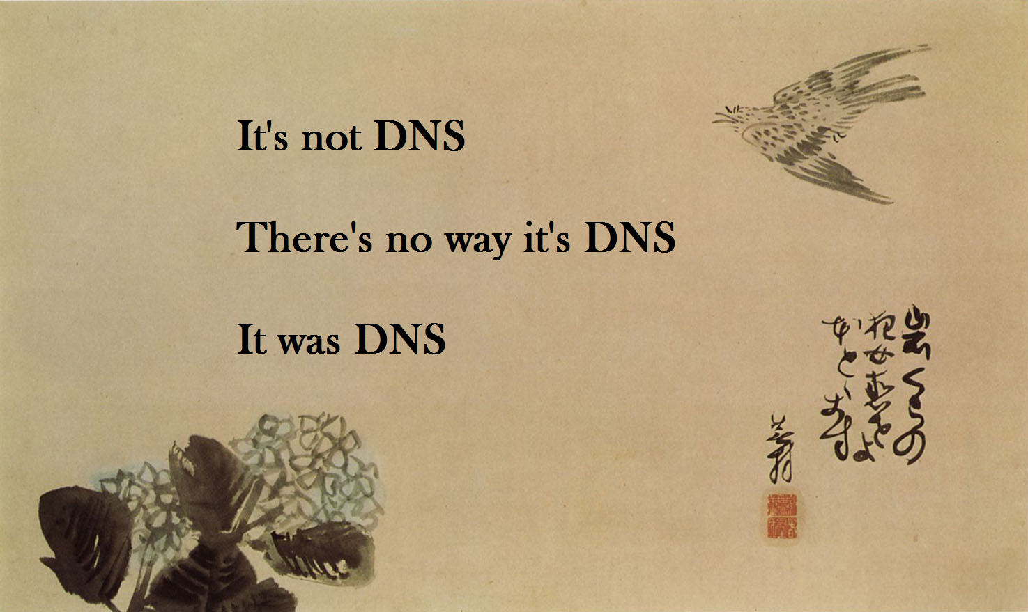 It's always DNS.