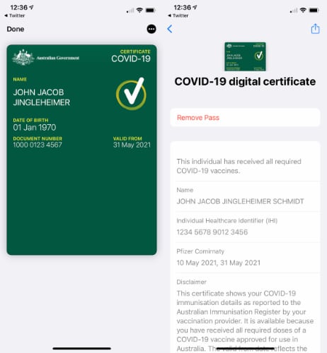 Forging a COVID-19 vaccination certificate is child's play